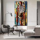 Painting by Numbers Abstract Zebra Portrait